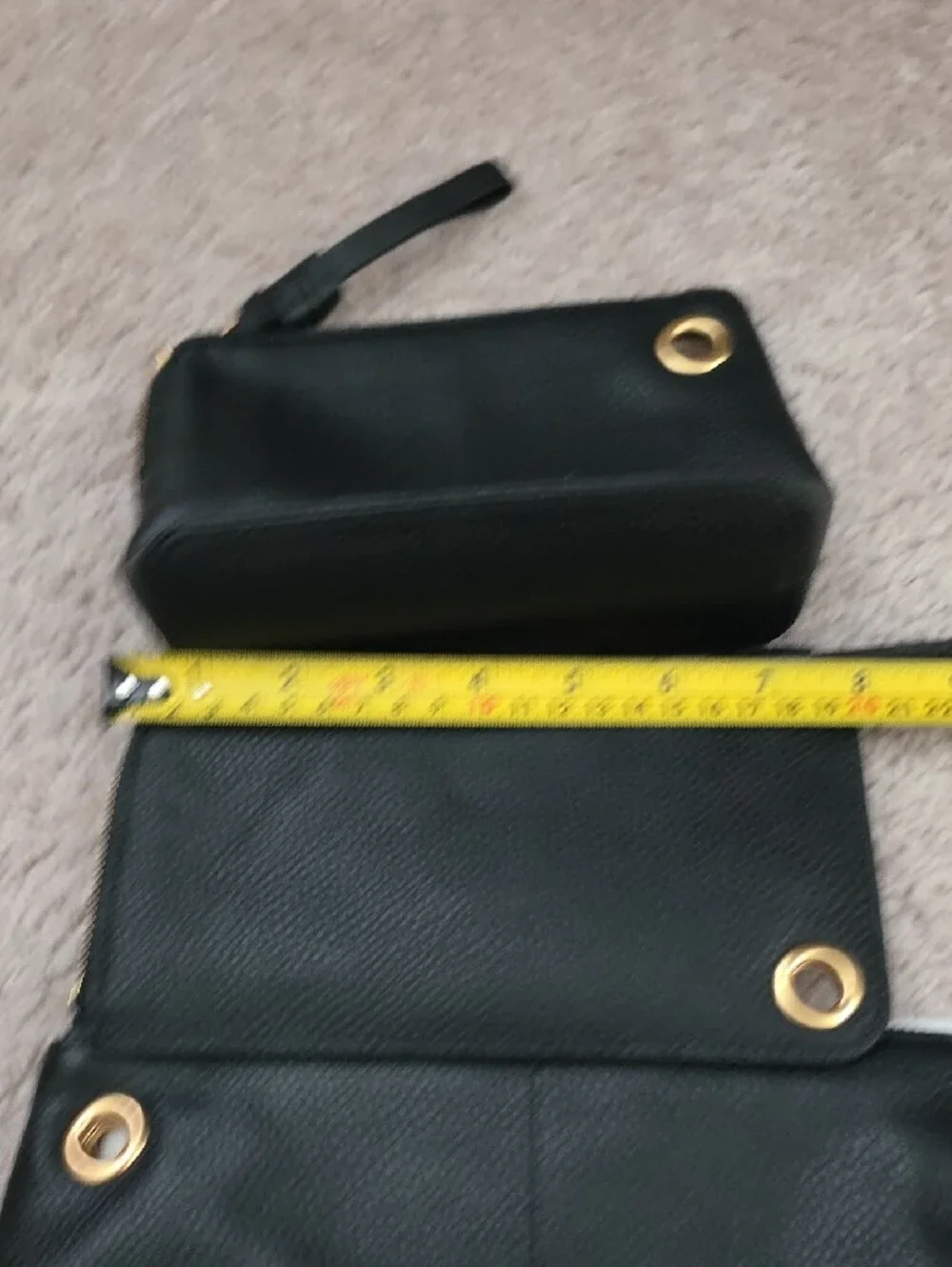 Bandolier Black and Burgundy Wristlet and Pouch Set - Picture 10 of 13